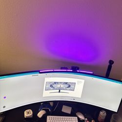 SAMSUNG 49” Odyssey G9 Gaming Monitor, 1000R Curved Screenf, QLED, Dual QHD Display, 240Hz,
