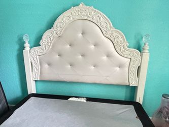 White Tufted Full-Size Bed Frame