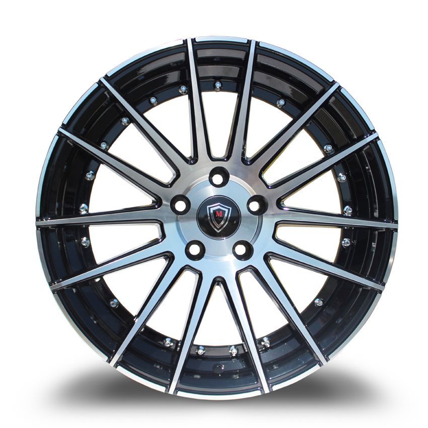 Marquee M8150 Gloss Black Machined Wheels Rims