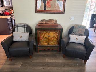 2 Espresso Club Chairs
