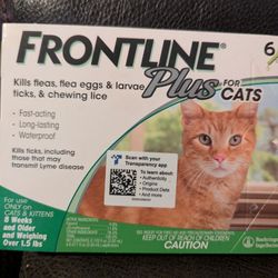 NEW UNUSED FRONTLINE PLUS  FLEA PREVENTION/KILLER