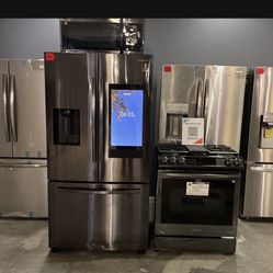 3 Piece Appliance Bundle Deal Refrigerator Stove Microwave 