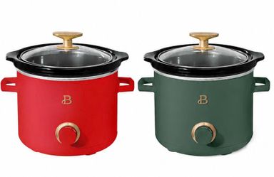 NEW - Beautiful 2 Qt Slow Cooker (2-Pack)