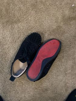 Christian Louboutin Black Spiked Sneakers