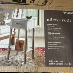New allen + roth 14-in W x 28-in H Vintage Ash Wood End Table Assembly Required