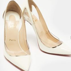 Christian Louboutin cosmo patent 100mm pumps heels size 38 / 8