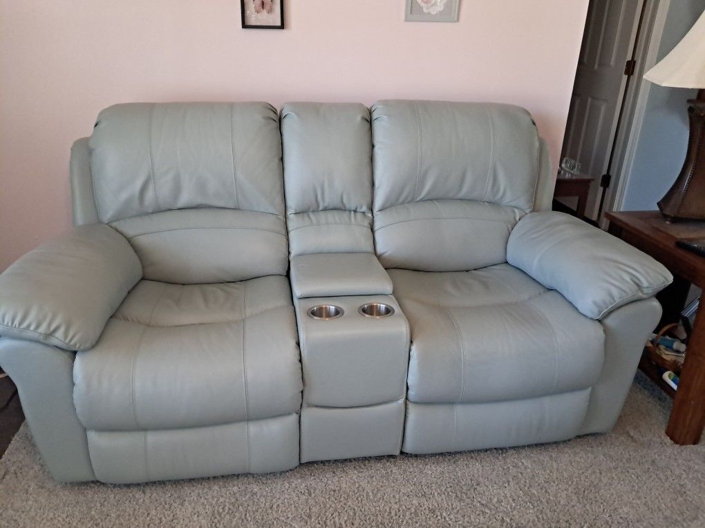 Leather Double Recliner, Electric 