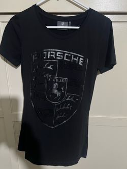 Porsche Drivers Selection Ladies Shirt Black Large US, Stuttgart Sequined RARE