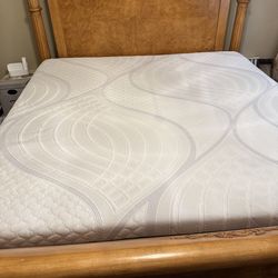 King bed with mattress and box spring