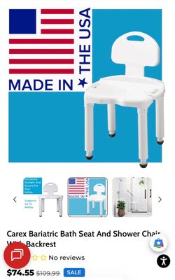 Carex Bariatric Bath Seat and Shower Chair