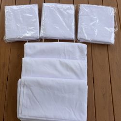 Assorted White Rectangular Table Clothes - New and Open Box. Priced for Fast Sale!