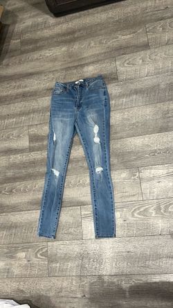 High-Waist Distressed Skinny Jeans size 26, forever 21 brand