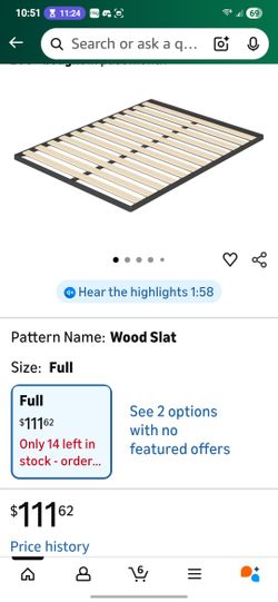 1.6" full size bunkie board slat replacement metal frame/wood slats 
bran new in the box Asking
$65
Retail $111+tax At Amazon 