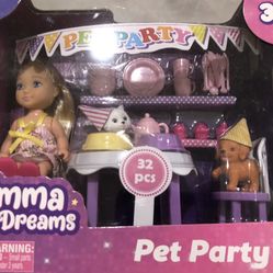 NEW SEALED Emma Dreams Doll Barbie Pet Party New In Box