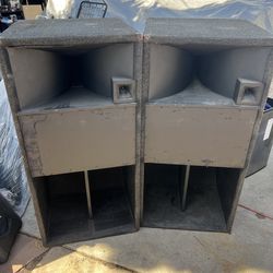 Pair of Large Cerwin-Vega Folded Horn Subwoofer Enclosures (Empty)