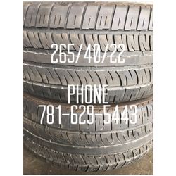 Used Tire For Sale 265/40/22 $50 each free mounting and Balancing