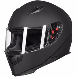 New Flat Black Dot Motorcycle Helmet $100