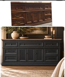 Before and after beautiful black dresser