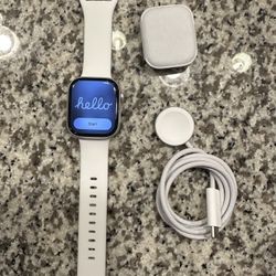 New Apple Watch Series 10 GPS 42mm Silver With White Band, Charger And Warranty  (band Not Apple)  