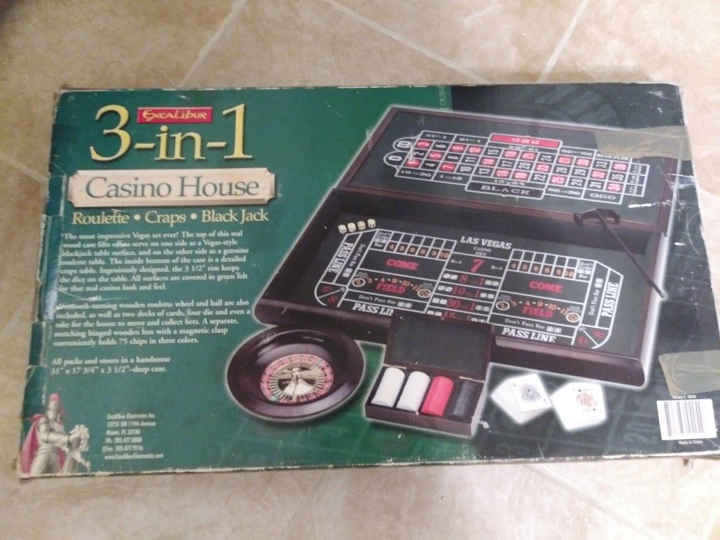 3-in-1 Casino House Black Jack🔹Craps🔹Roulette