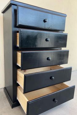5 Drawer black pine