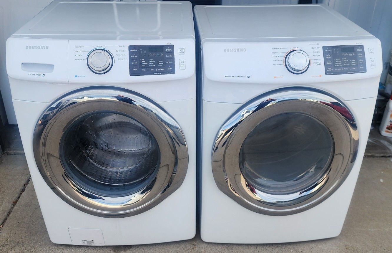 Set Samsung Steam Washer And Dryer Electric Steam