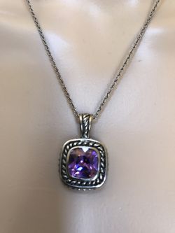 Sterling Silver Amethyst Necklace