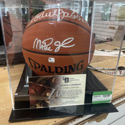 Magic Johnson And Kareem Abdul Jabbar Signed Basketball  