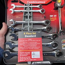GearWrench Multiple x 11.8 in. L SAE Combination Wrench Set 8 pc.