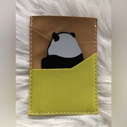 Open face panda card holder/mini wallet