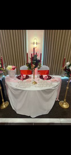 6 Candelabra Centerpieces with Flowers