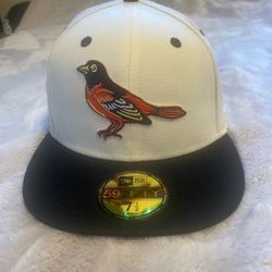 New Era 59FIFTY Baltimore Orioles Green UV Cream Black Retro Bird Fitted Hat 7 1/2