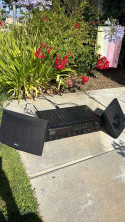 Denon stereo system, Yamaha speakers