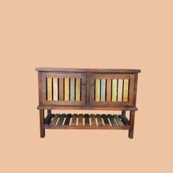 Solid wood credenza