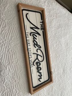 The Mud Room Farmhouse Wood Wall Sign