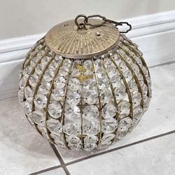 Antique Austrian Faceted Crystal Chandelier