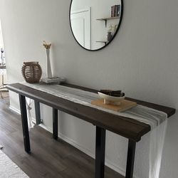 Solid Wood Console Table – Rustic Modern, High Quality