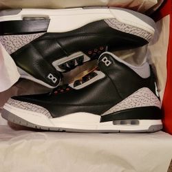 Jordan 3 Retro Black Cement Reimagined Size 12 2024