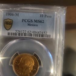 1906 m 10 pesos oro ms62 y au58 1350