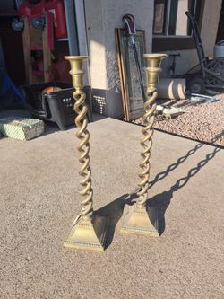 Vintage Brass candle holders