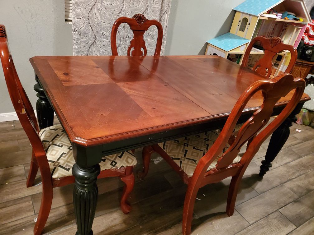 Wooden dinning table and chairs