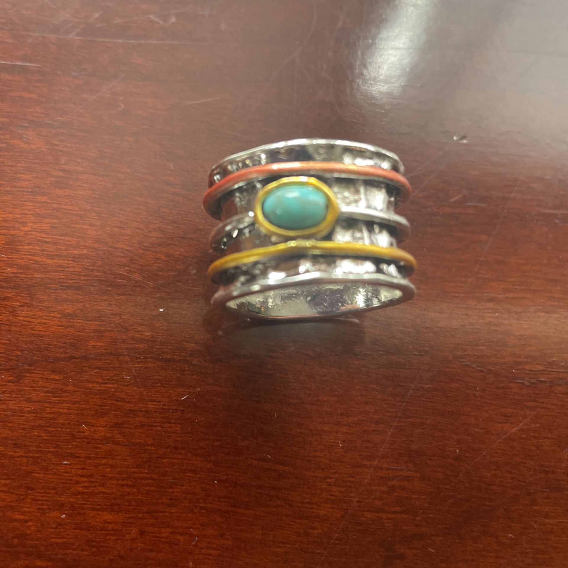 Boho Tri Color Turquoise Ring