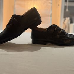 Dolce & Gabbana Washed Calfskin  Monk Strap Loafer (Tobacco)