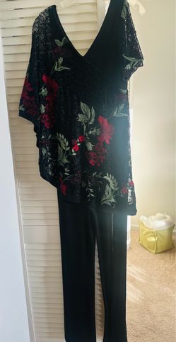 Unique Lace Floral Embroidered Evening Pant Set  Nina Lopez by Lipupu jumpsuit