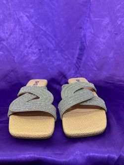 Silver sandals Embellished Stones