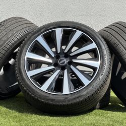 Like NEW 22” Land Rover Wheels Range Rover 5x120 Defender rims Discovery Pirelli 275/40R22 tires A/S