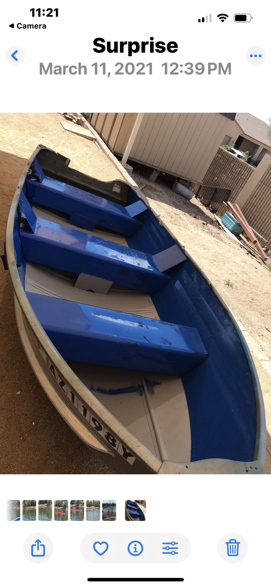 14ft Aluminum  Fishing Boat