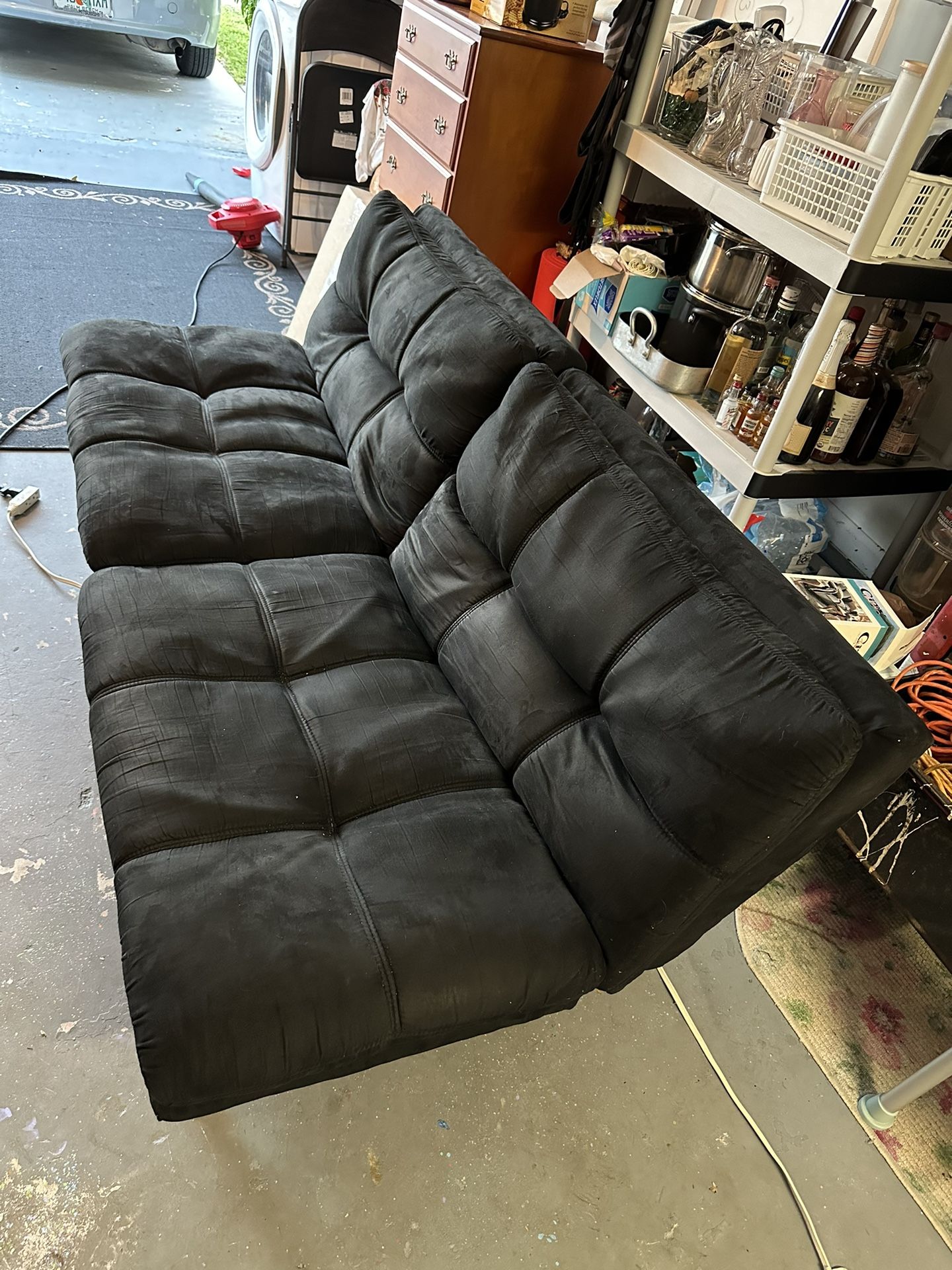 Convertible Futon Sofa Bed/Futon Couch, Color Blk
