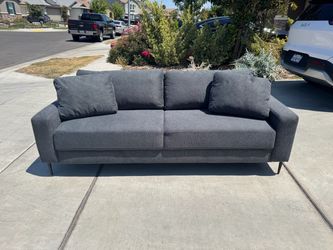 Modern Charcoal Gray Sofa / Couch – Excellent Condition