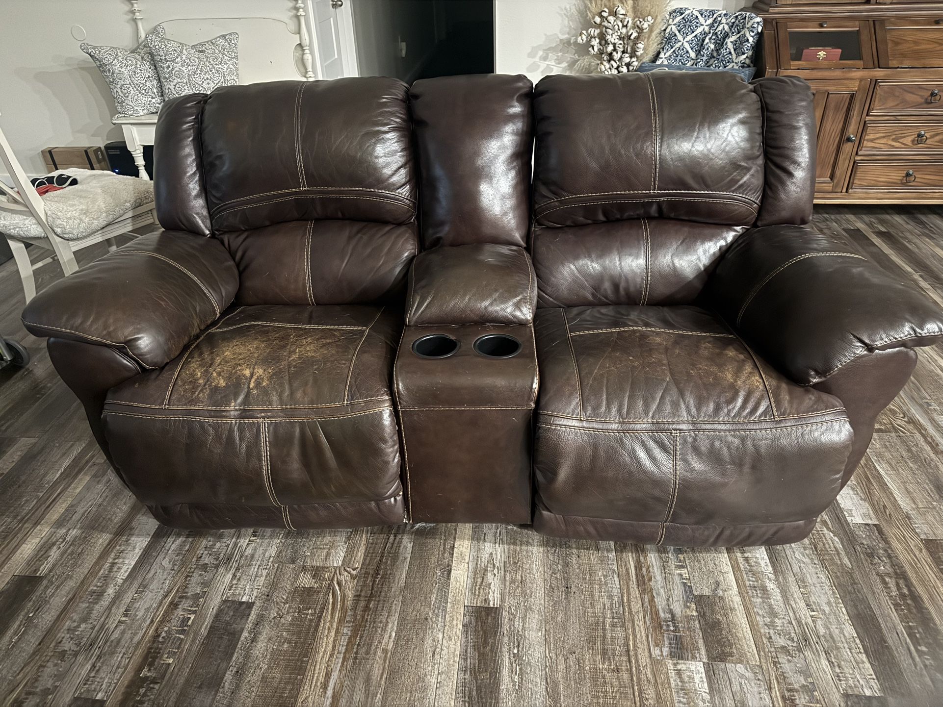 FREE Leather Rocking Love seat